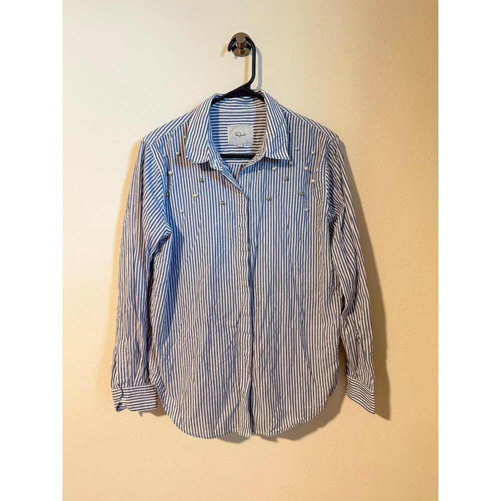 Rails Taylor Banker Stripe with Pearls Women’s Button Down Medium